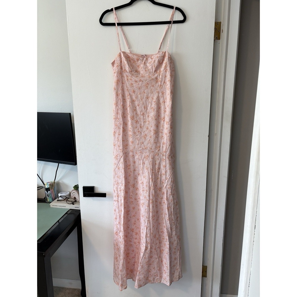 PEPPERMAYO Britney Maxi Dress Pink US‎ 6 Ditsy Floral Lined Spring coquette